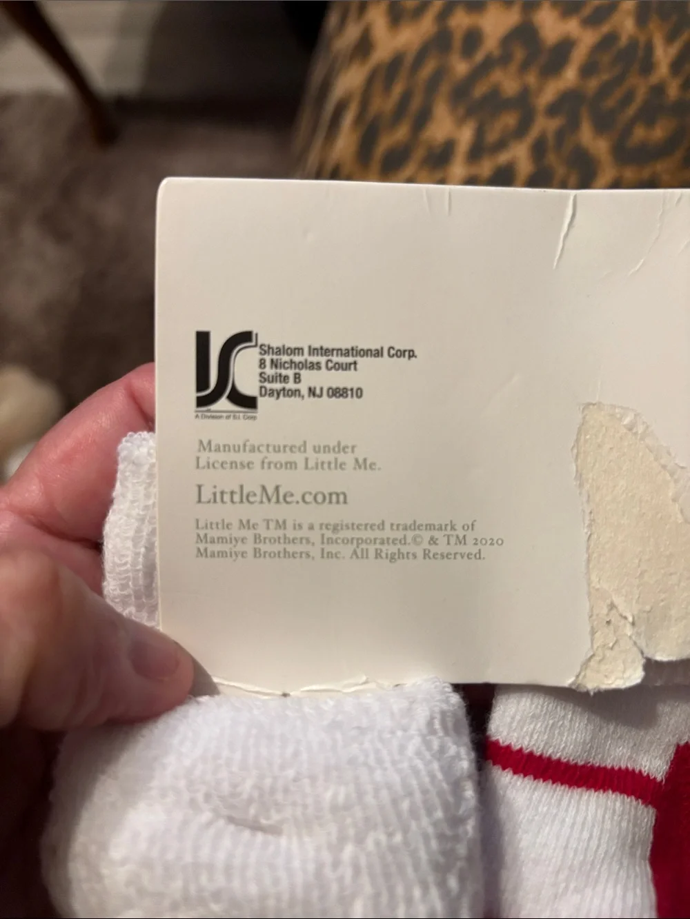 Little Me White Baby No-Show Socks with Multi Colored Accents 7 pair only